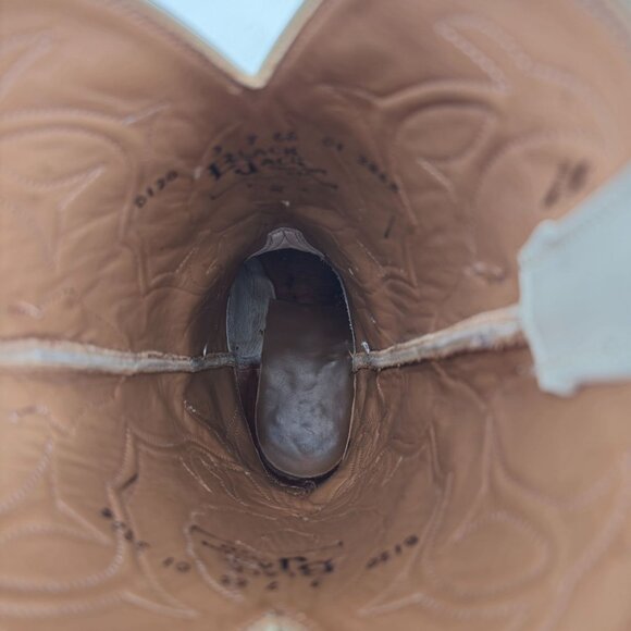 Black Jack Exotic Alligator Men 7EE Beige Cream Leather Cowboy Western Boots USA - Picture 10 of 15